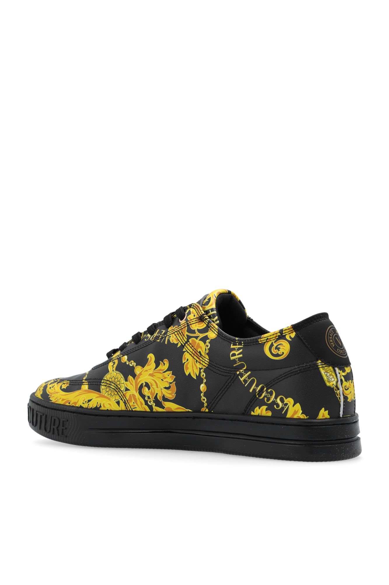 スニーカー VERSACE JEANS COUTURE Men Sneakers Black 77YA3SD1ZP347 G89 Speedtrack Logo Sneakers Black,Print | VERSACE US